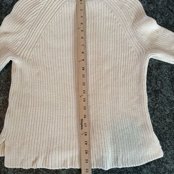Polo Ralph Lauren Cream Chunky Knit Womens Pullover Boxy Sweater‎ Size M EUC - Picture 8 of 8